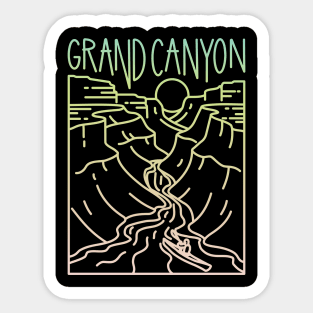 Grand Canyon - Rim to Rim hike - USA T-Shirt Sticker